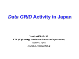 “Data GRID” Activity in Japan