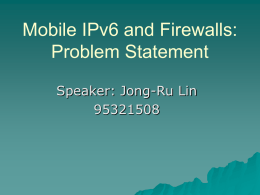 Mobile IPv6 and Firewalls: Problem Statement