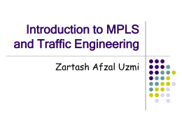 Traffic Engineering - Suraj @ LUMS