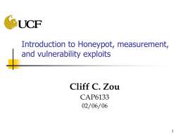 Introduction of honeypot and security measurement