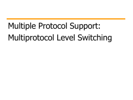 Chapter 10 Protocols for QoS Support