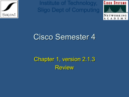 Semester 4 Chapter 1 - Institute of Technology Sligo