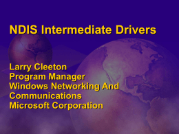 NDIS Intermediate Drivers
