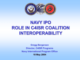 navy ipo role in c4isr international incentive