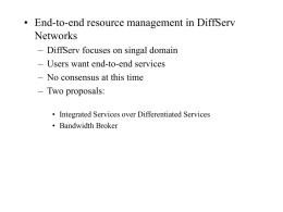 Differentiated Services/MPLS (Lecture 10)