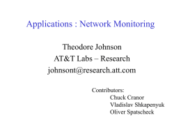 Slides from Ted Johnson