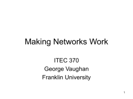 MakingNetworksWork - Computing Sciences