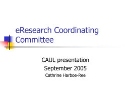 eResearch Coordinating Committee