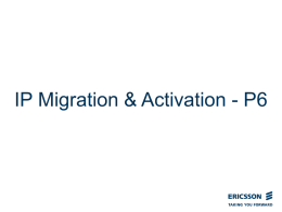 IP Migration & Activation - P6