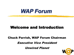 WAP endorser presentation San Francisco 8 Jan 98