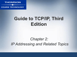 IP Addressing and Related Topics