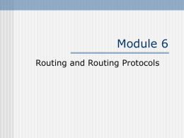 A Router`s Functions - Faculty