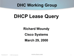 What is DHCP Lease Query?