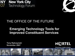 Emerging Technology Tools for Improved Constituent Services