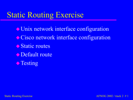 Afnog 2002 T2 Static Routing Exercise