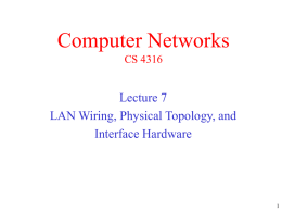 CS 4316 Computer Networks Lecture 7