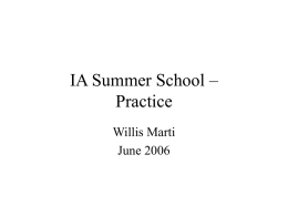 IA Summer School – Practice