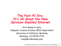 PostPC - BNRG - University of California, Berkeley