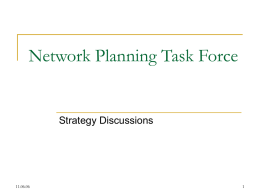 Network Planning Task Force