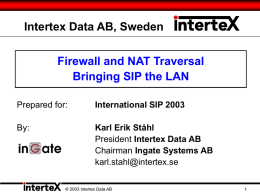 IntSIP2003 - Intertex Data AB