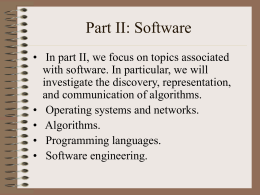Part II: Software