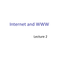 The internet - Computer and Information Science