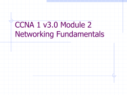CCNA 1 Chapter 2 Networking Fundamentals