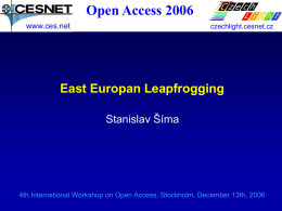 Open Access 2006 - CzechLight