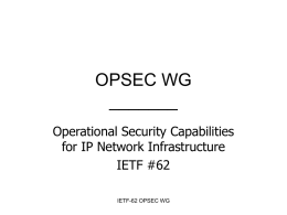 OPSEC WG ______