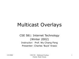 Multicast Overlays