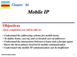 Mobile IP Supplement