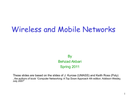 Wireless mobile networks