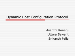Dynamic Host Configuration Protocol