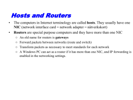 Lecture 5 - Routing protocols