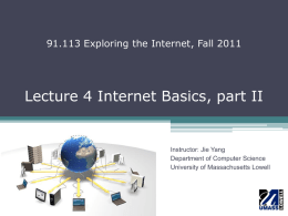 Lecture 4 Internet Basics - cs113-205-f11