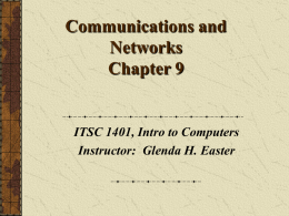Communications and Networking, Chapter 9