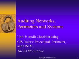 Auditing Networks, Perimeters and Systems