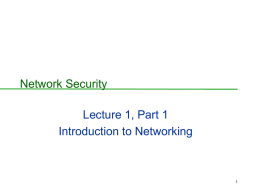 Networking and Network Security