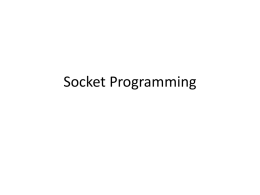 Socket Programming - FSU Computer Science Department