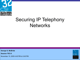 Securing IP Telephony Networks