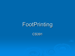 FootPrinting - PSU