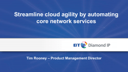 BT - Streamline cloud agility by automating core