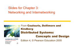 Slides for Chapter 3: Networking and Internetworking