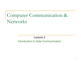 Lecture 2 Computer Networks