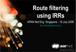 IRR and Routing