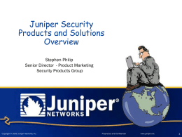 2-04 Security Products and Solutions by Stephen Philip Juniper