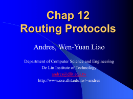 Chap 12 Routing Protocols