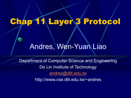 Chap 3 Layer 3 Protocol