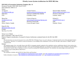 No Slide Title - IEEE 802 LAN/MAN Standards Committee