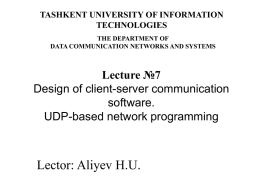7 Programming client-server communication UDP